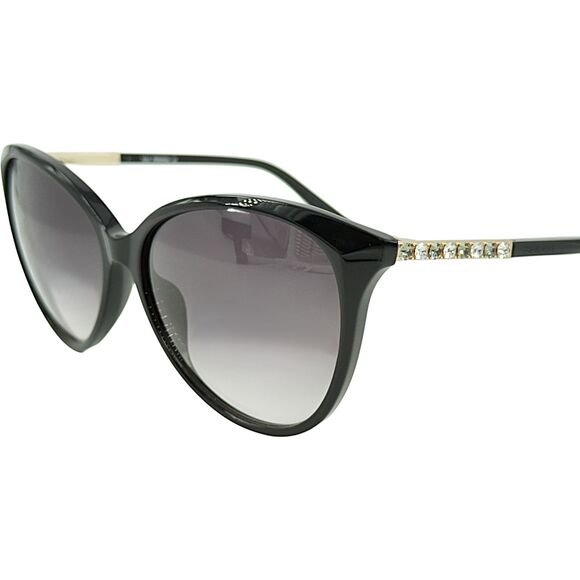 Swarovski SK0309 Womens Plastic Sunglass 01B Shiny Black 58-15 Gray Gradient - Picture 2 of 5